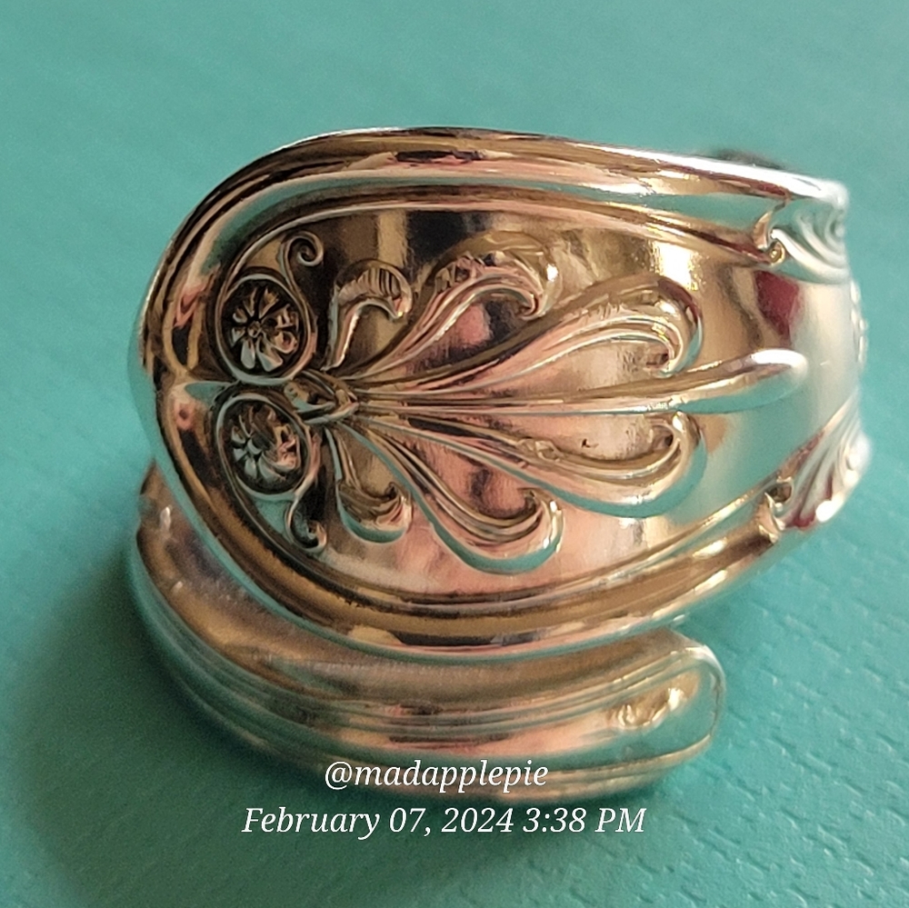 1870 Tiffany & Company Saratoga Spoon Ring in Sterling Silver Luxury Vintage #80